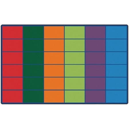 Carpets For Kids Carpets for Kids 4634 Colorful Rows Seating Rug - seats 36 4634